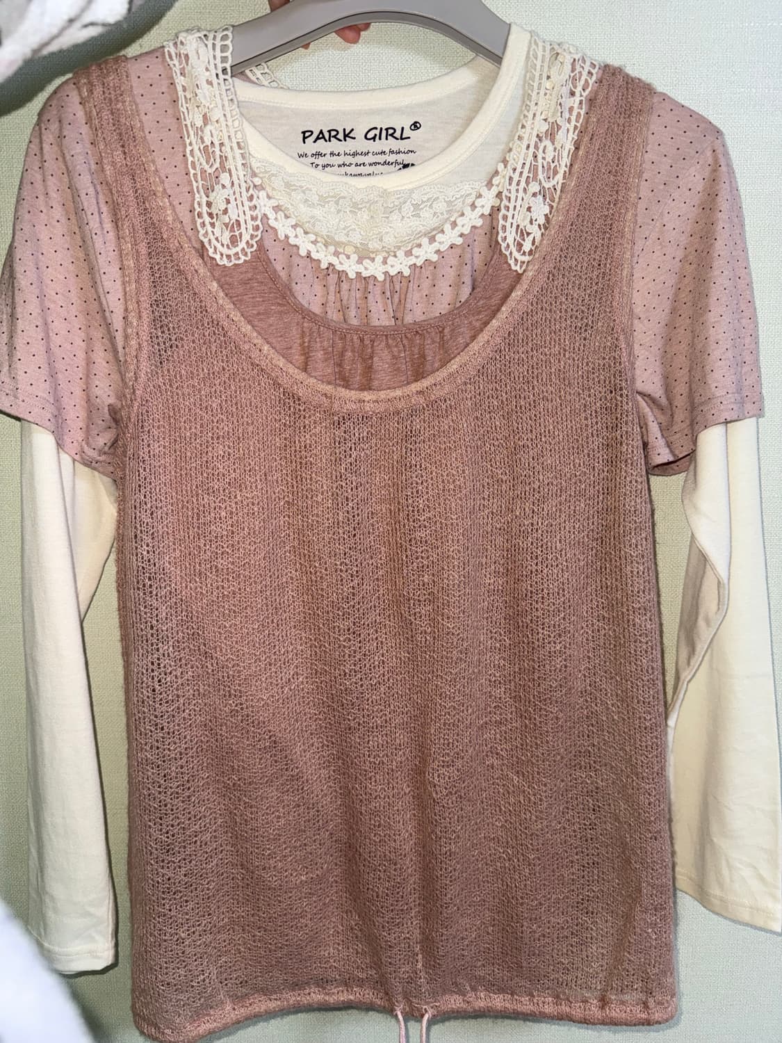 빈티지 핑크 모리 코디세트 상품이미지2