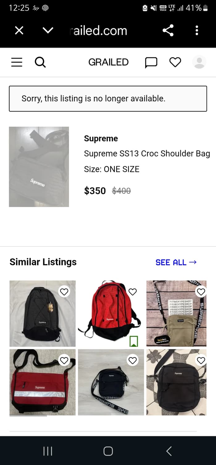 Supreme SS13 Croc Shoulder Bag 슈프림 가방 힙색 상품이미지8