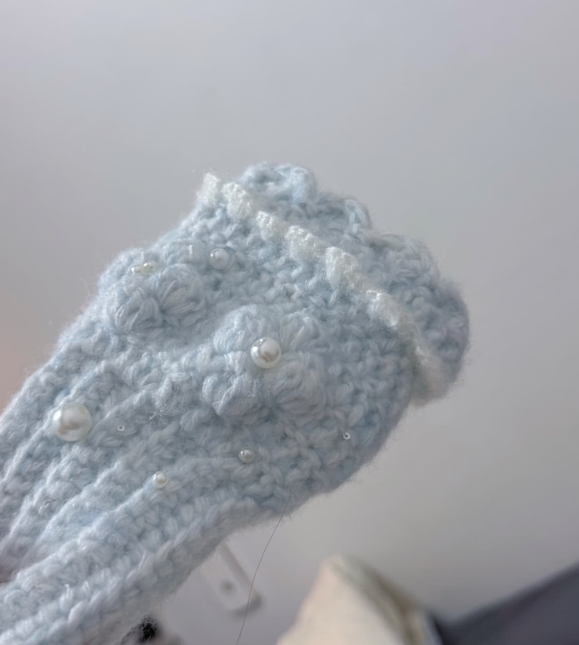 Handmade 뜨개워머 방울 레이스 상품이미지4