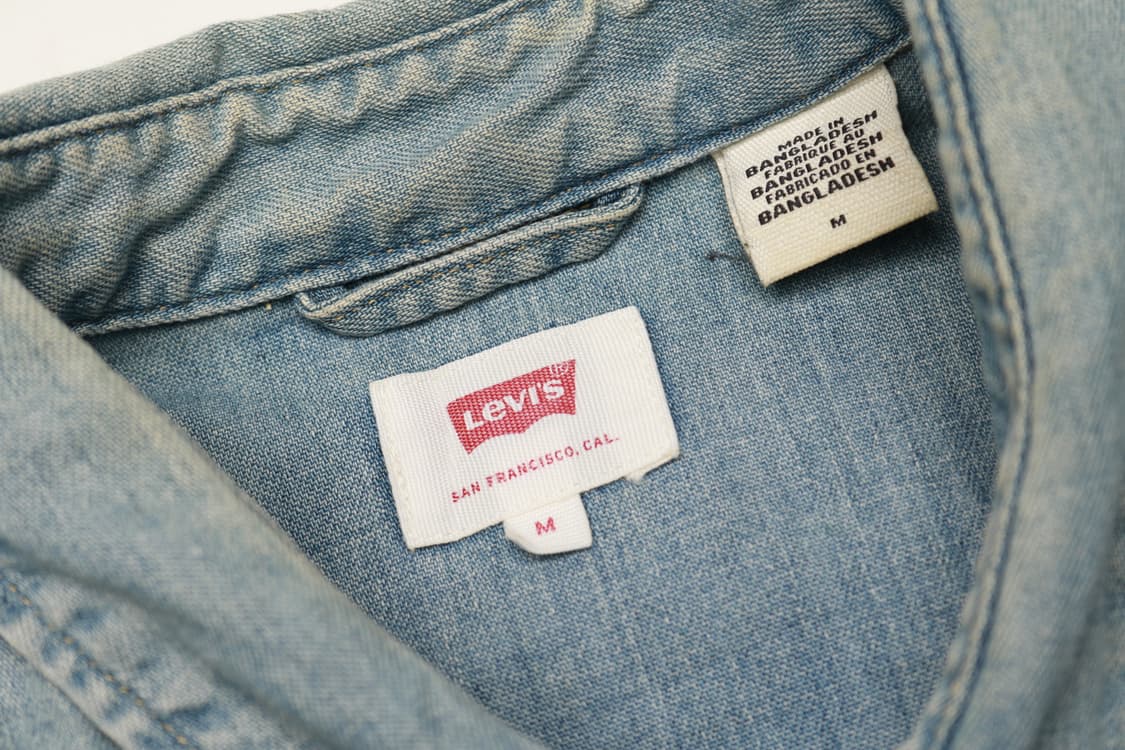 [M] 리바이스 연청  웨스턴 데님셔츠 상품이미지3