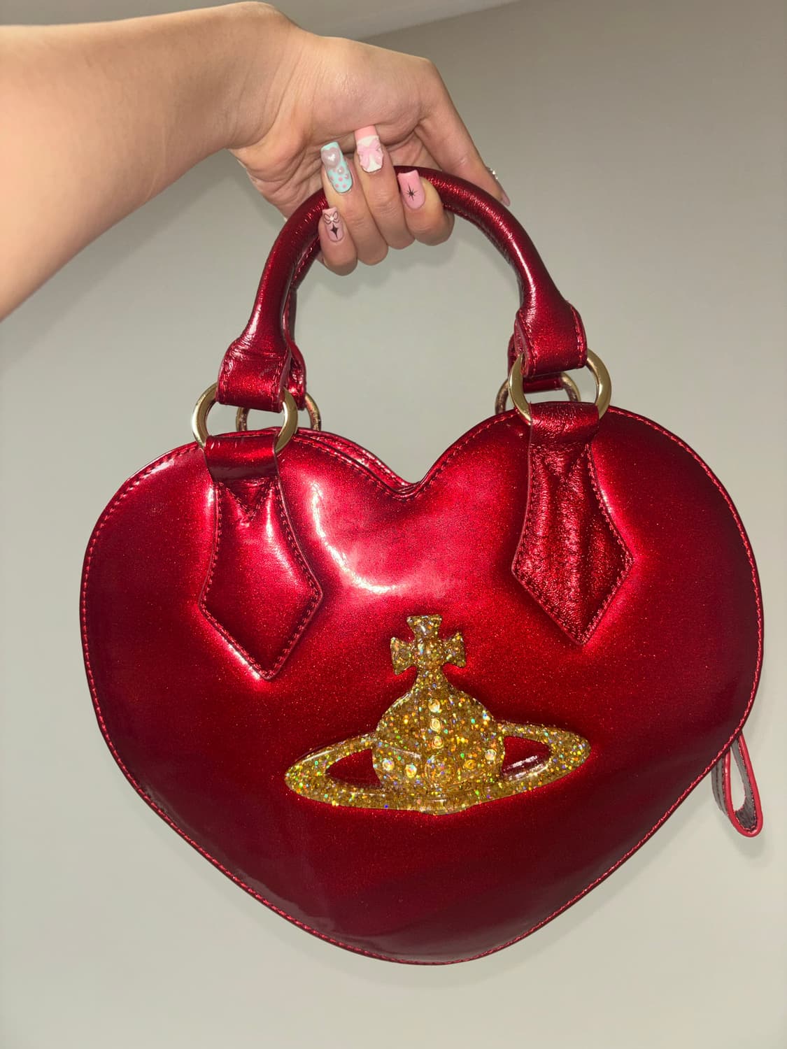 비비안웨스트우드 하트 레드 챈서리백 orb 빈티지 상품이미지1