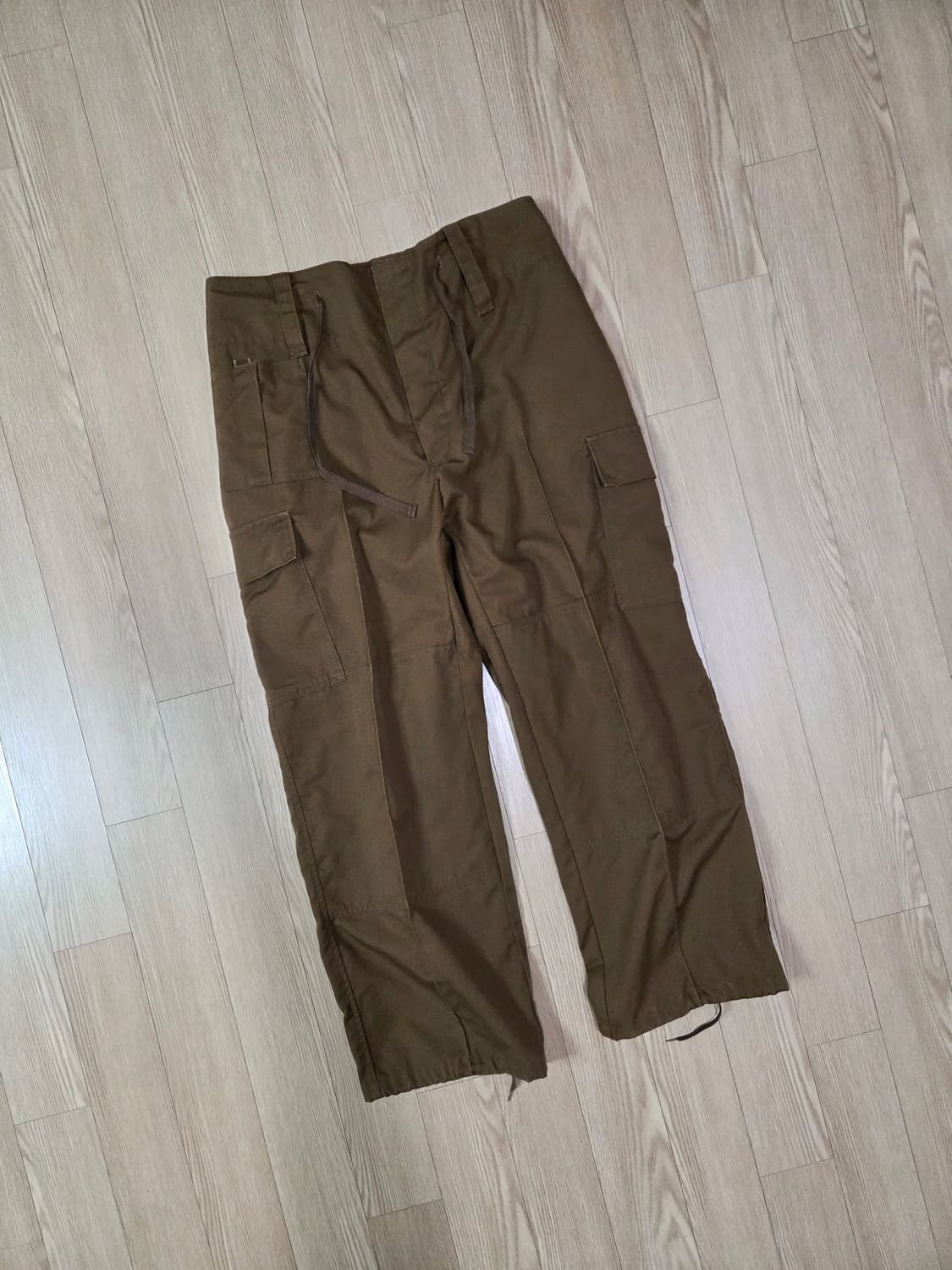 핸드워크 초코 브라운 레귤러 카고 팬츠 상품이미지3