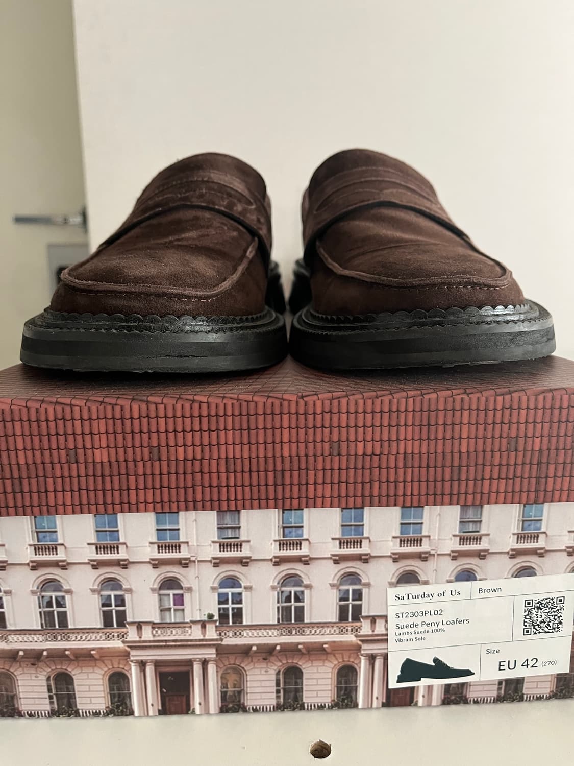 STU 스웨이드 로퍼 브라운 42사이즈 상품이미지2