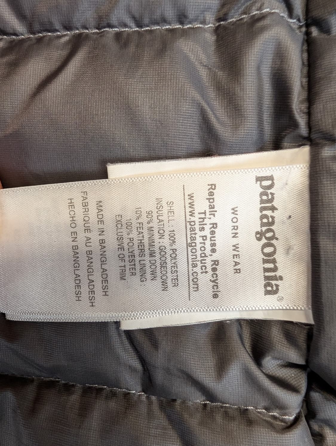 파타고니아 후디 경량패딩 그레이 상품이미지6