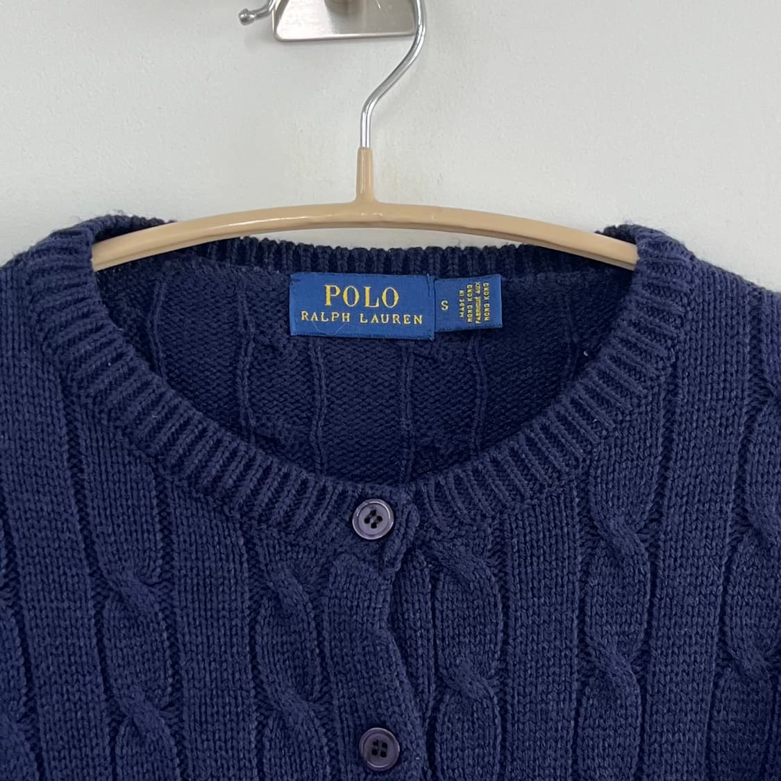폴로 랄프로렌 신형 네이비 케이블 니트 가디건 상품이미지5