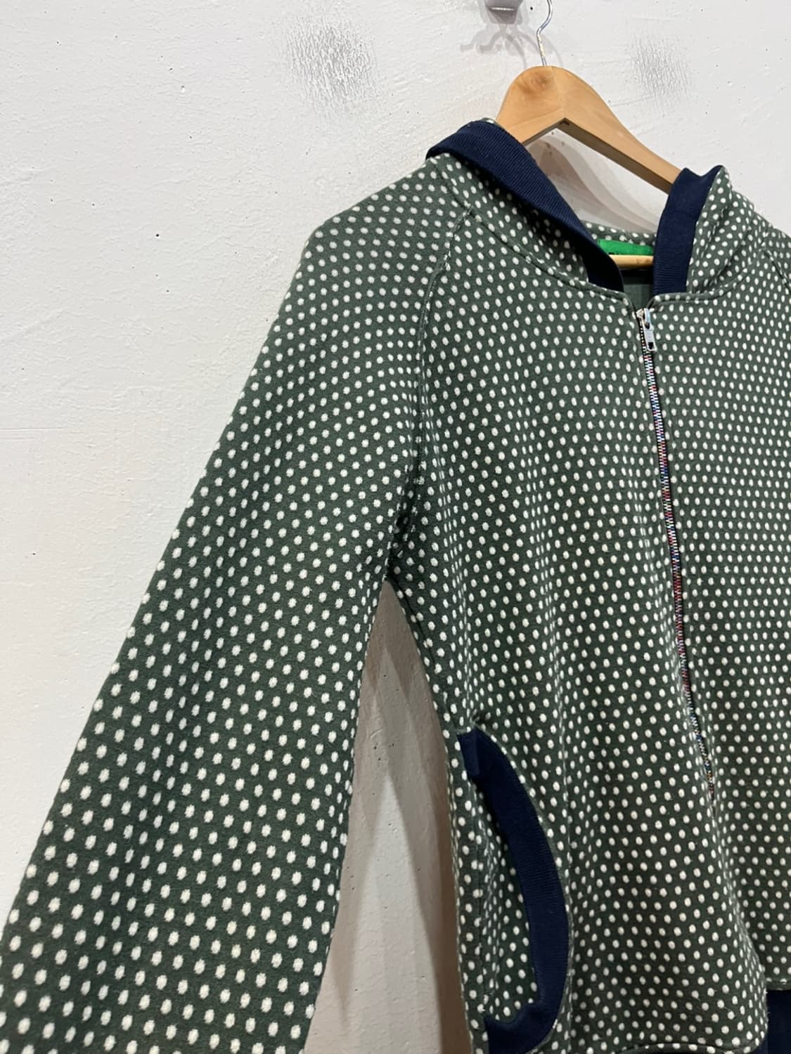 DUDE DO 도트 땡땡이 후드집업 made in japan 상품이미지2