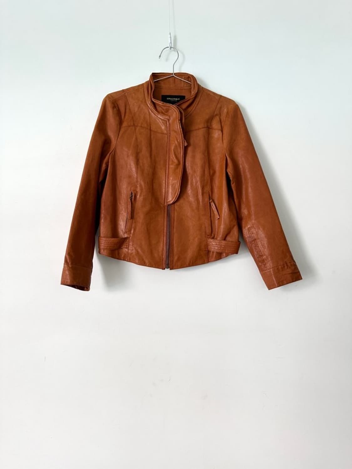CROCODILE LADIES leather jacket / orange 상품이미지1