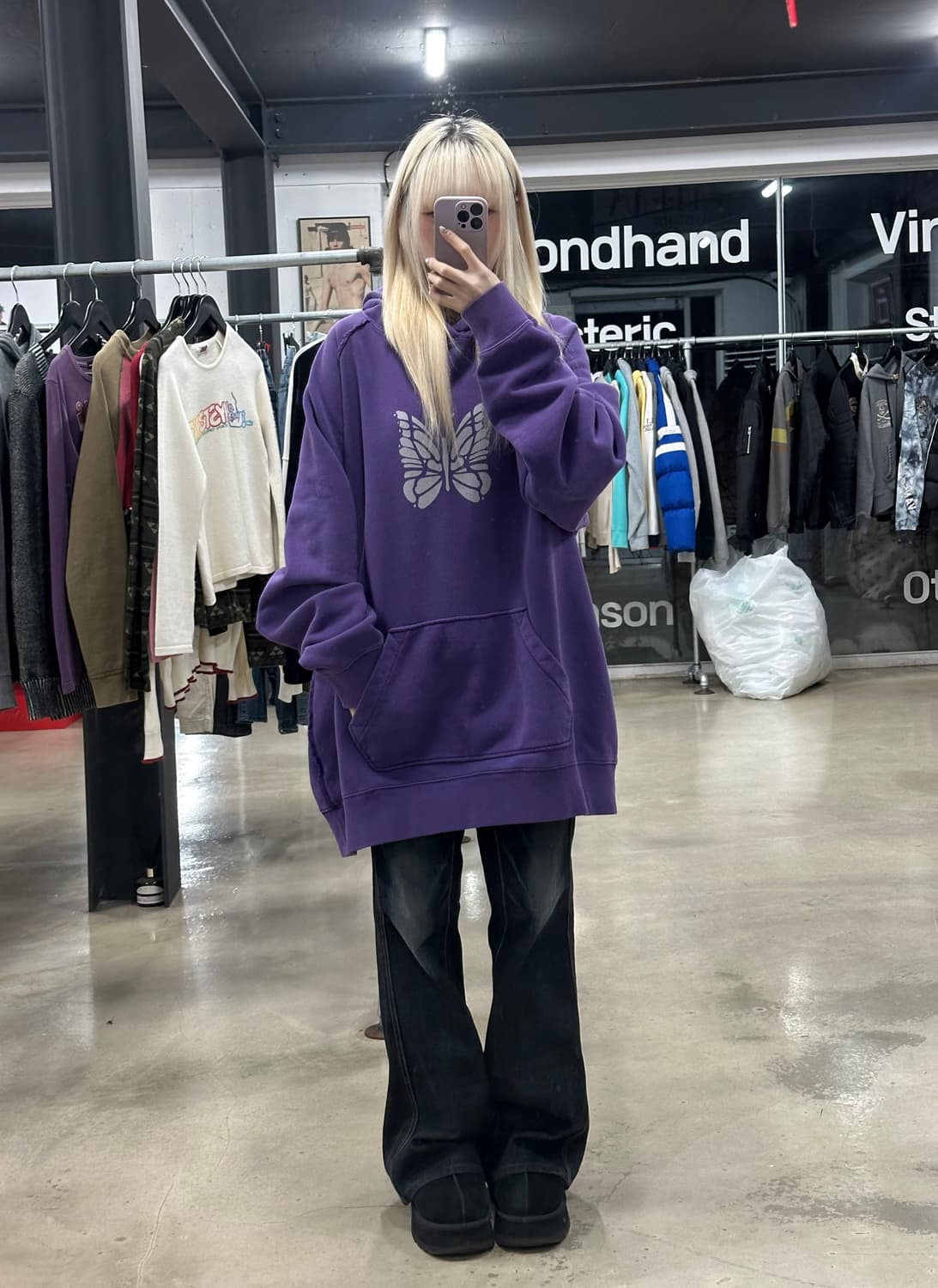 니들스 빠삐용 후드티 상품이미지2