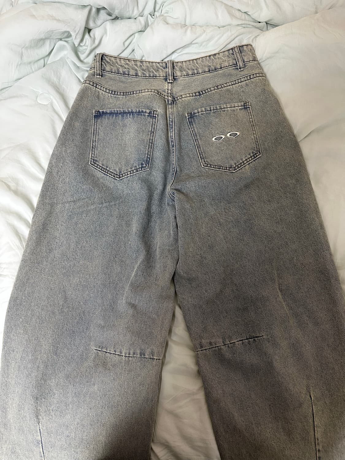 스켈리웩 벌룬핏 커브드 멀티 다트 데님[틴빈티지블루] 상품이미지6