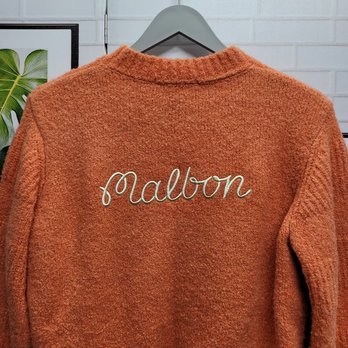MALBON 말본 버킷 포인트 라운드 니트 스웨터 울 63% M 사이즈 상품이미지7