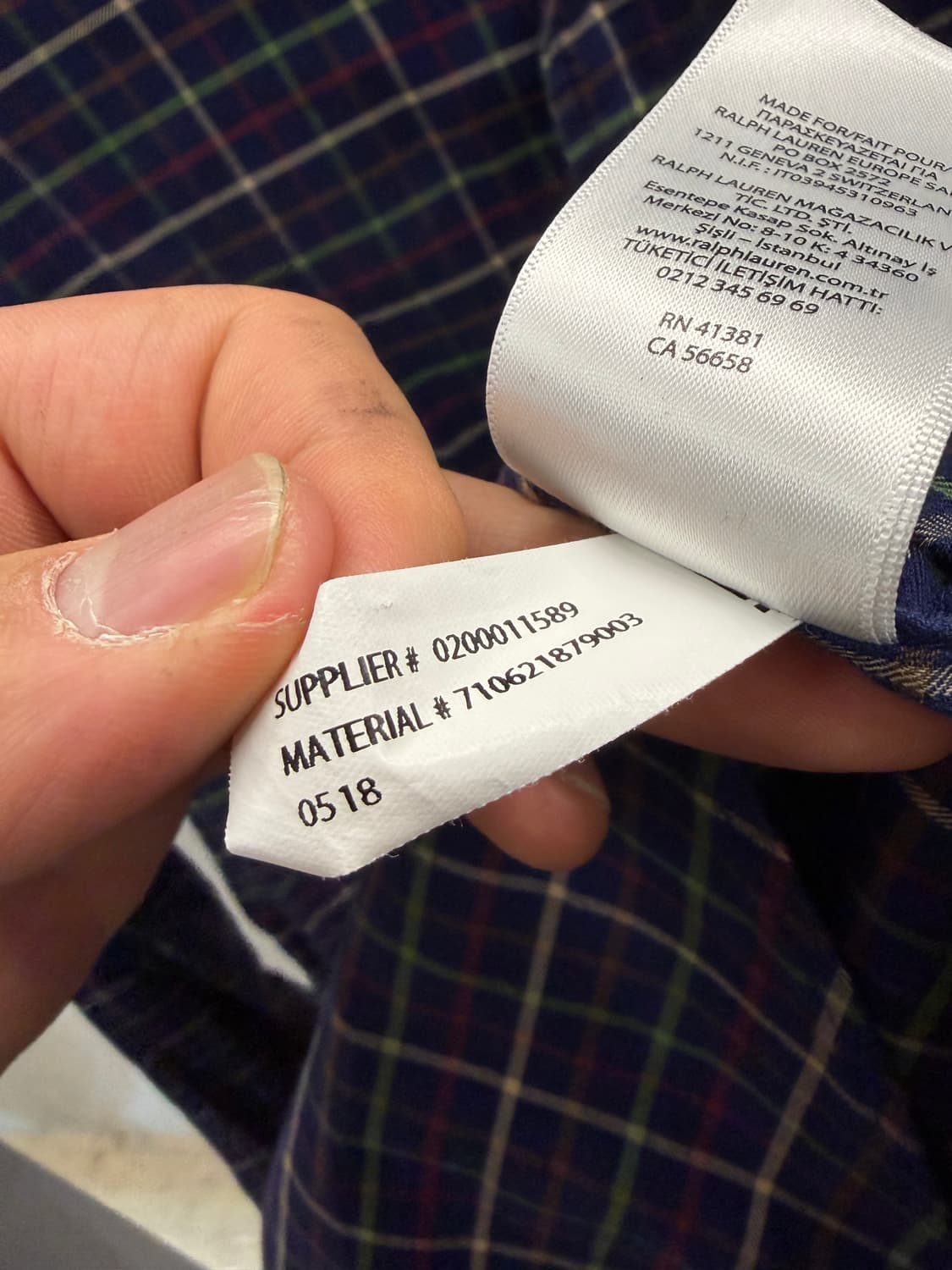 랄프로렌 남성 체크 셔츠 S 상품이미지5