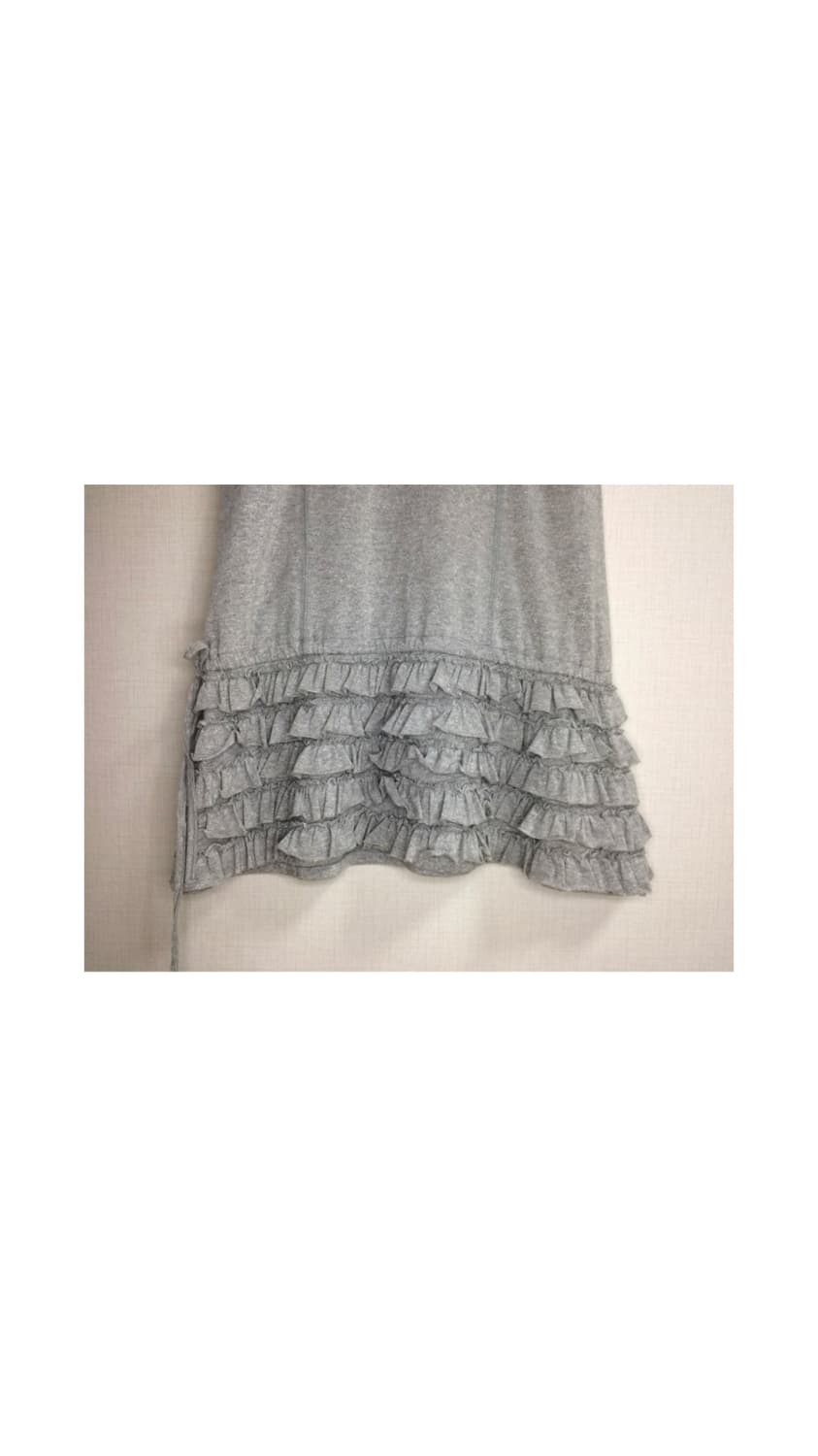 빈티지 그레이 펄 겹프릴 레이어드 원피스 상품이미지2