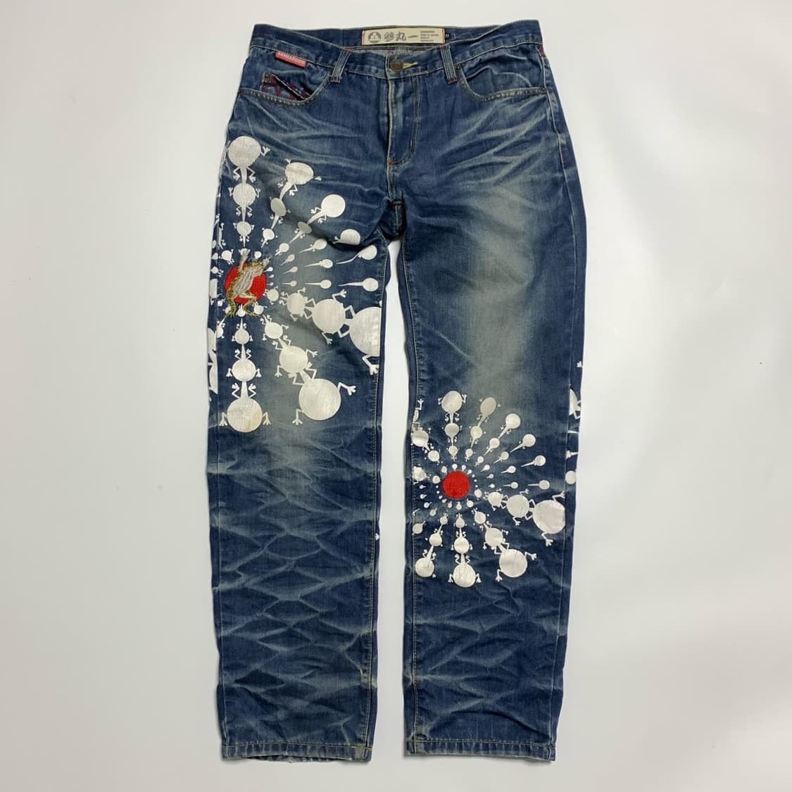 San Maruichi 프린팅 데님팬츠 상품이미지2