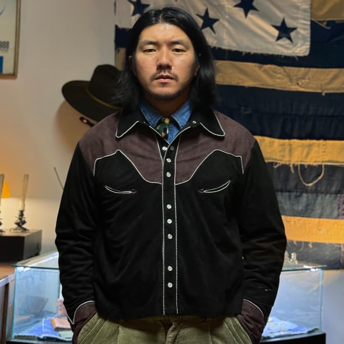 볼지 브라더스 웨스턴 피치 스킨 셔츠 자켓 M 상품이미지8