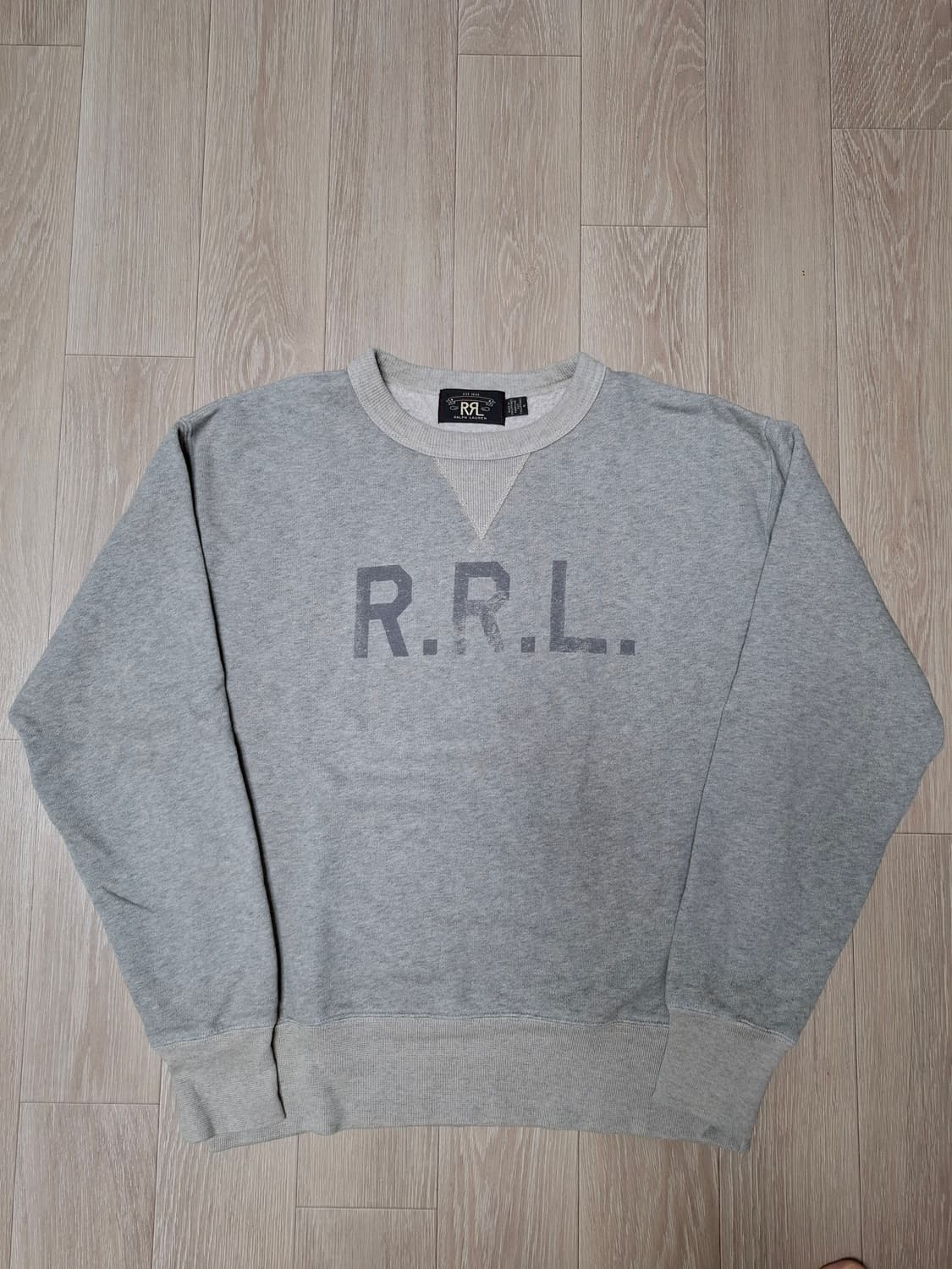 M RRL 더블알엘 로고 회색 맨투맨 티셔츠 상품이미지1