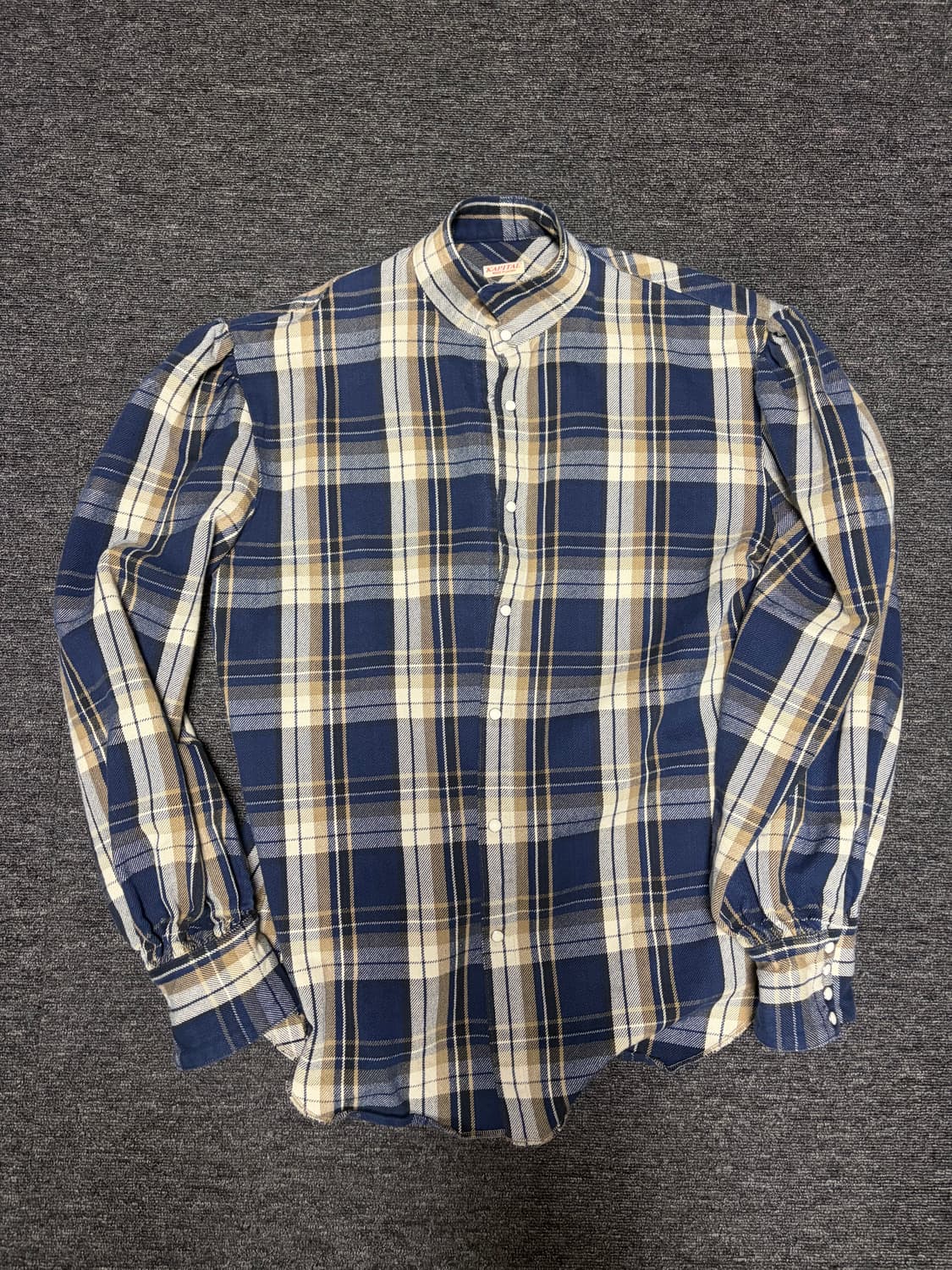 캐피탈 셔링 디테일 체크셔츠 (3) 상품이미지1