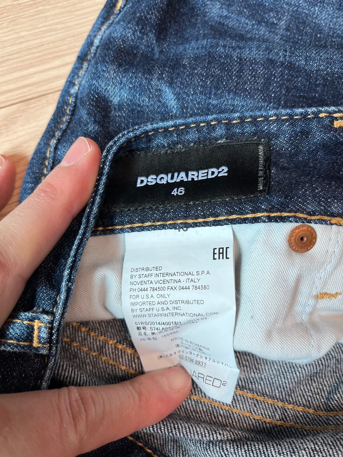 디스퀘어드2 남성 데미지 워싱 청바지 46 정품 상품이미지8