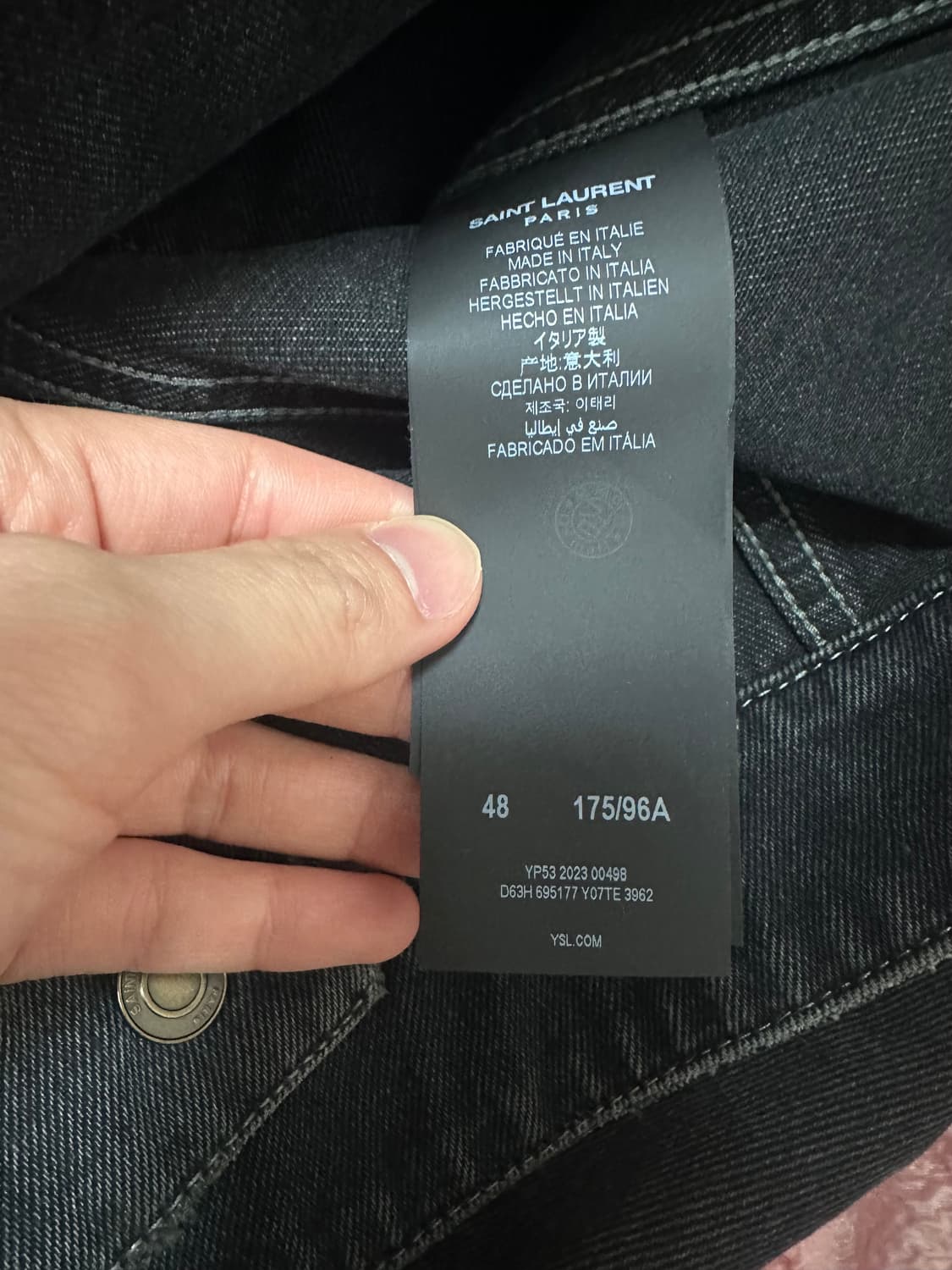 생로랑 퍼머넌트 블랙 데님 자켓 상품이미지6