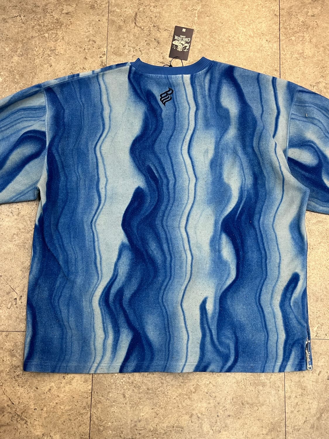 로카웨어 90s 오버사이즈 플리스 맨투맨 블루 XL #csz2347 상품이미지7