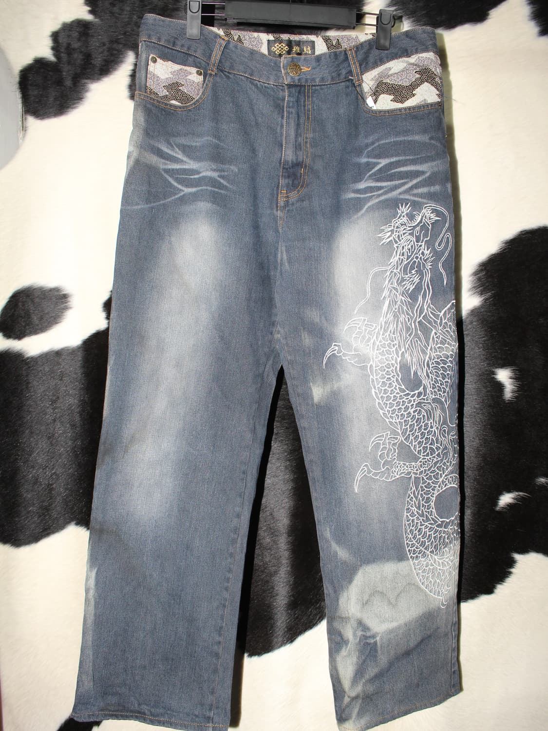 雅結 마사유Oriental Pattern Dragon wide pants 상품이미지2