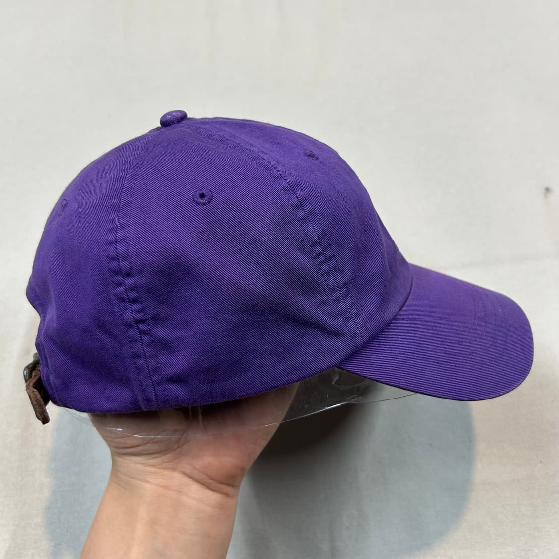 폴로 랄프로렌 보라색 퍼플 볼캡 모자 가죽스트랩 정품 상품이미지6
