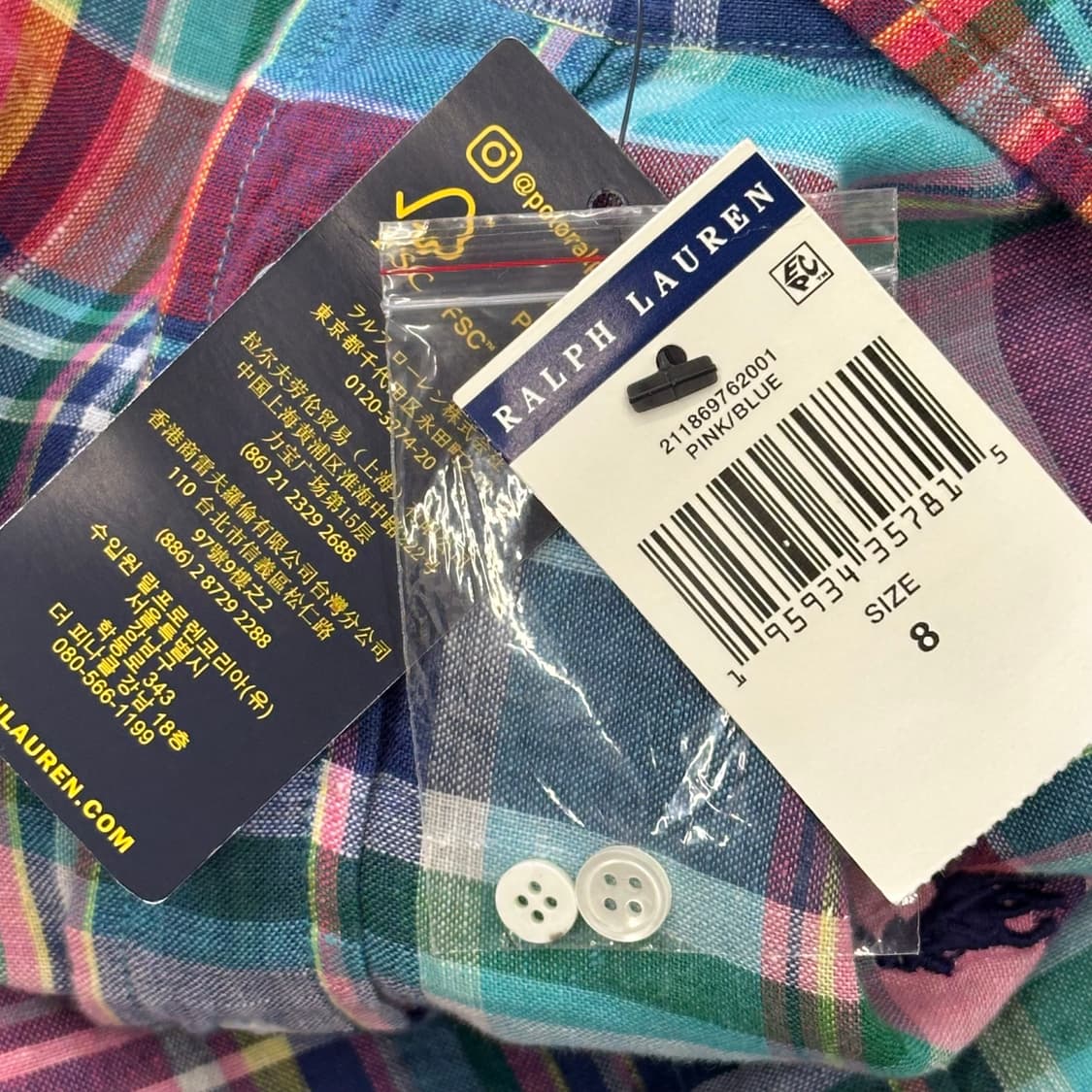 8 새상품 폴로랄프로렌 체크 린넨 원피스 상품이미지6