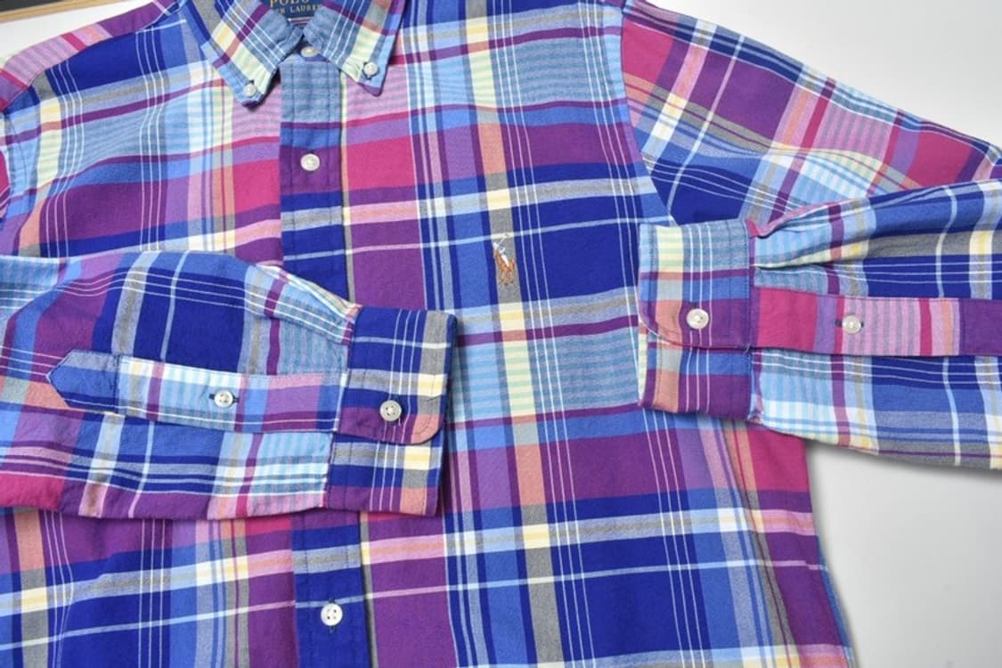 폴로 랄프로렌 큐알 체크 셔츠 남방 M 상품이미지6