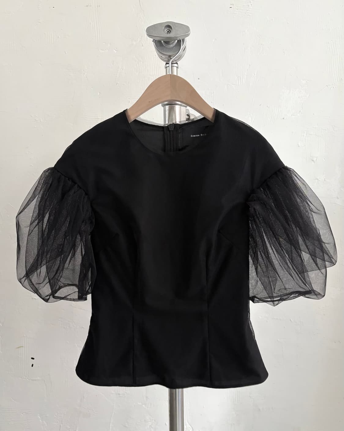 Simone Rocha 시몬 로샤 블랙 컬러 시스루 퍼프 티셔츠 상품이미지5