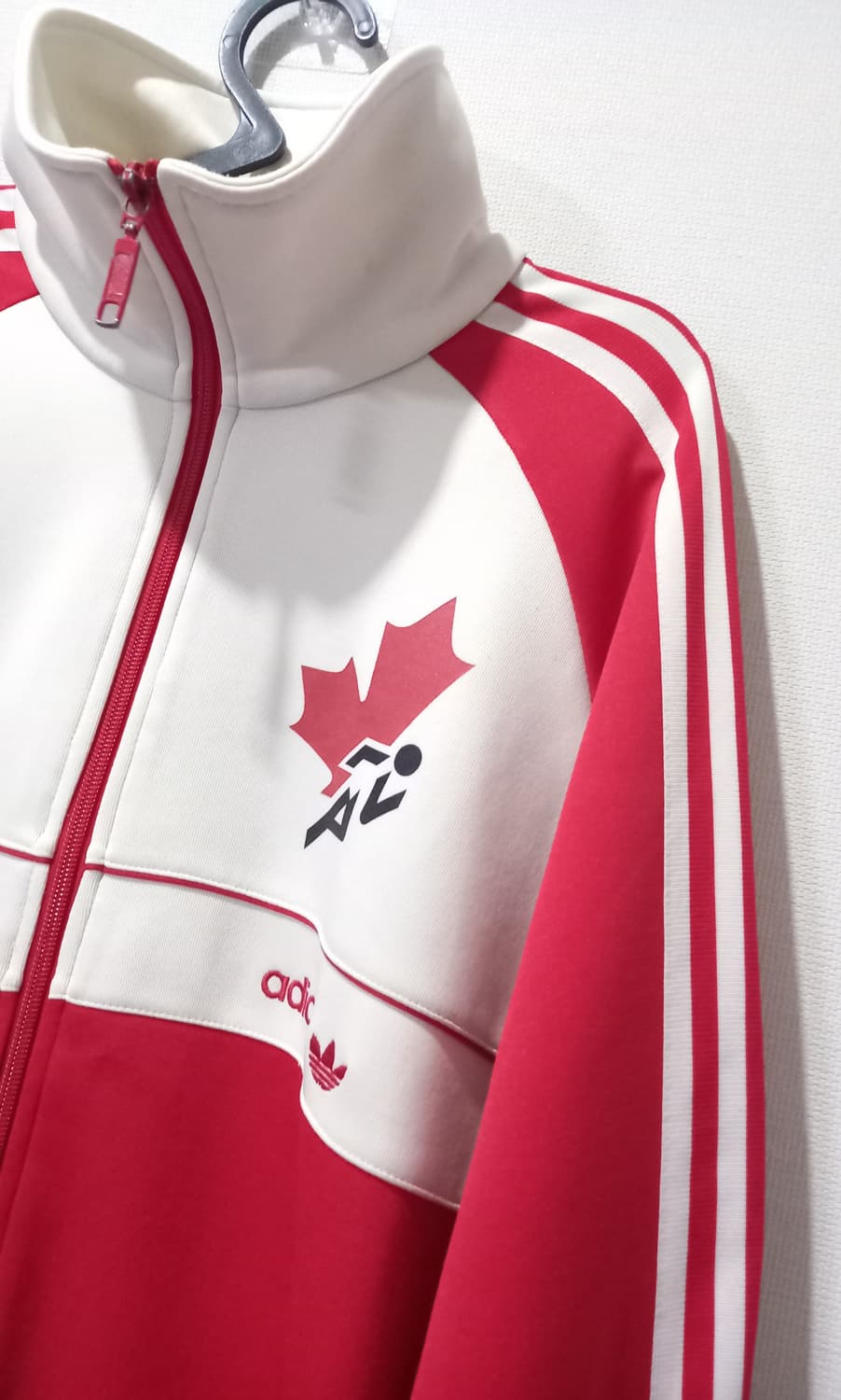 아디다스 캐나다 빨흰 트랙탑 저지 져지집업 105/XL 상품이미지2