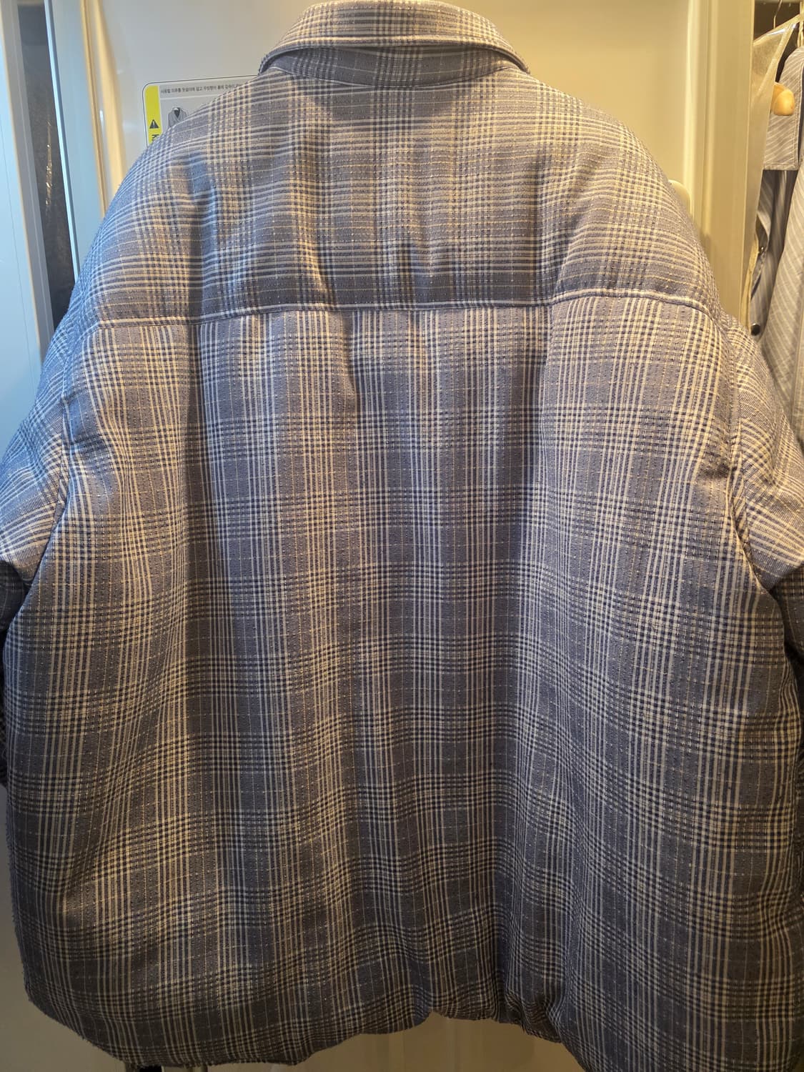 [M] Stu 오버핏 체크 패딩셔츠 상품이미지3