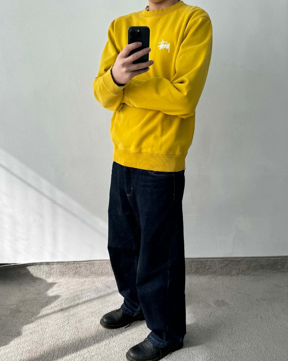 [L] 스투시 베이직 로고 맨투맨 스웻셔츠 상품이미지3