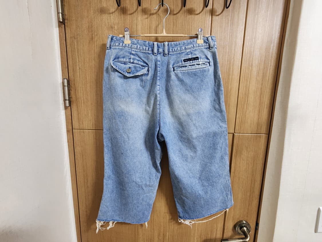 (30)LEE 빈티지 7부 핀턱 데님 팬츠  상품이미지2