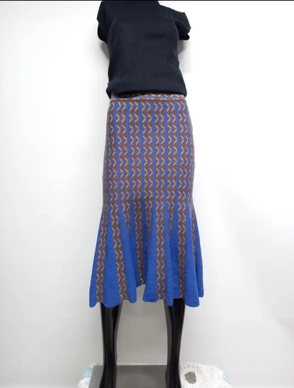 새 시스템 추동 울 패블럼 니트 롱 스커트 F 상품이미지2