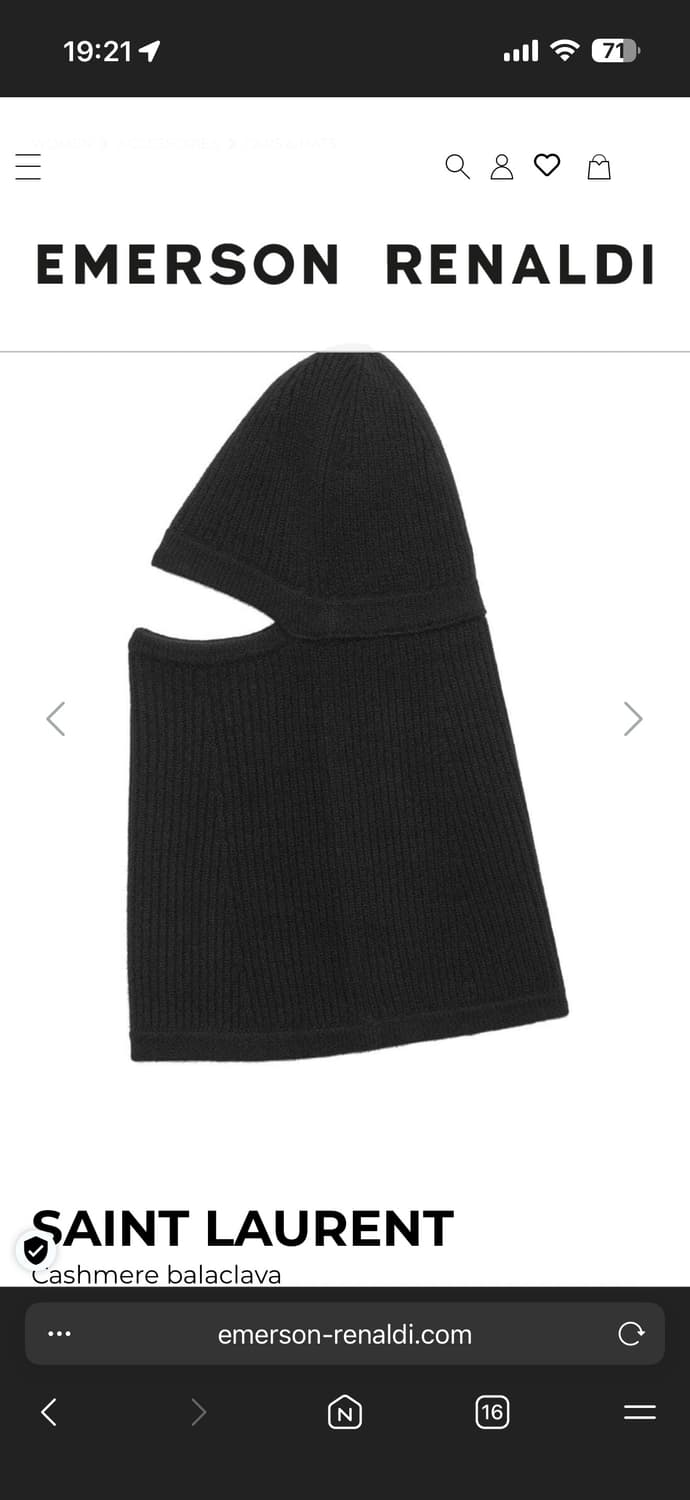 SAINT LAURENT 생로랑 캐시미어 100% 바라클라바새상품 상품이미지8