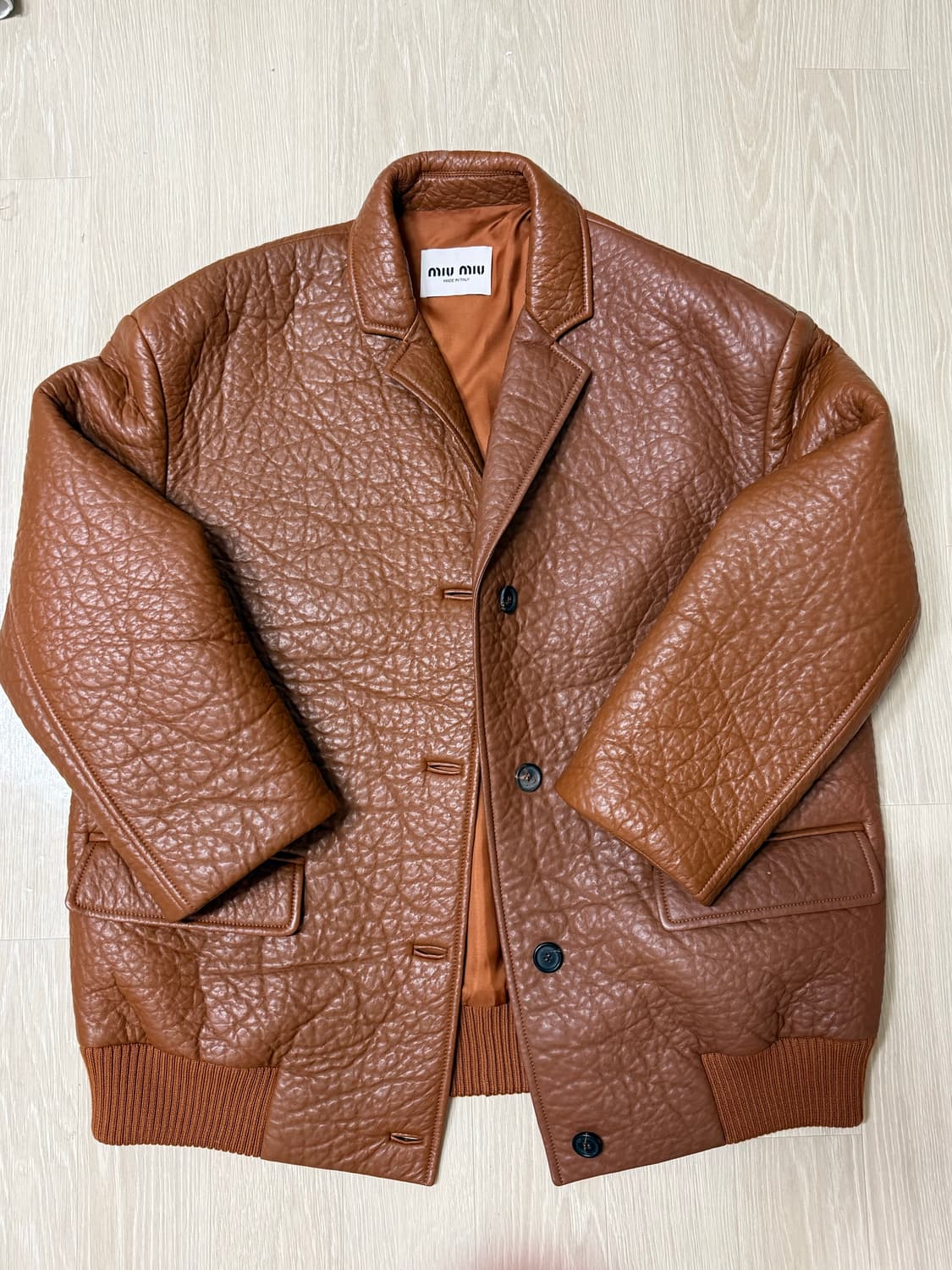 [38] 미우미우 나파 레더 자켓 블레이저 상품이미지3