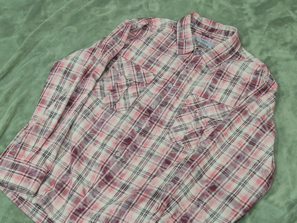 시리즈 핑크 워싱 체크 오버형 셔츠 상품이미지2