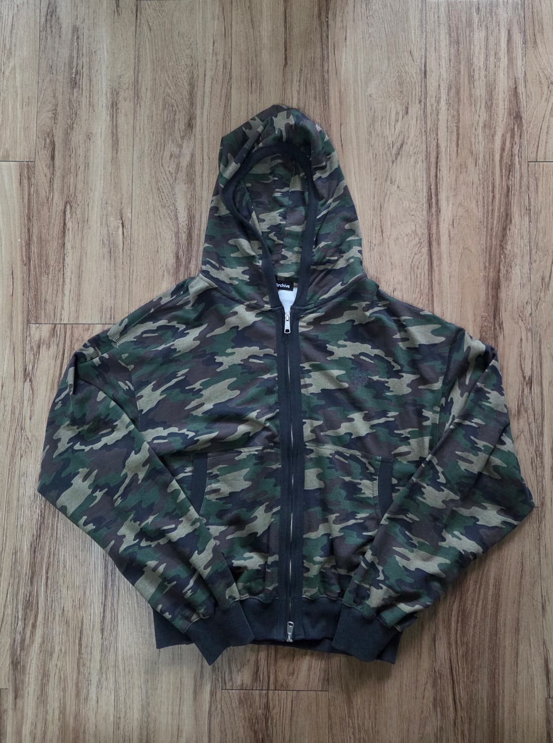 9999아카이브 바인딩 패널 후드집업 카모 상품이미지2