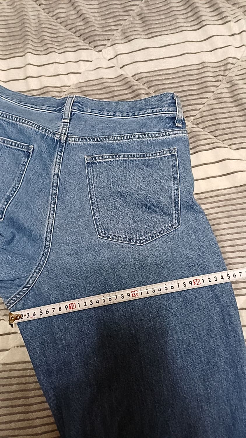 유니클로 와이드청바지 33인치 기장109 상품이미지8