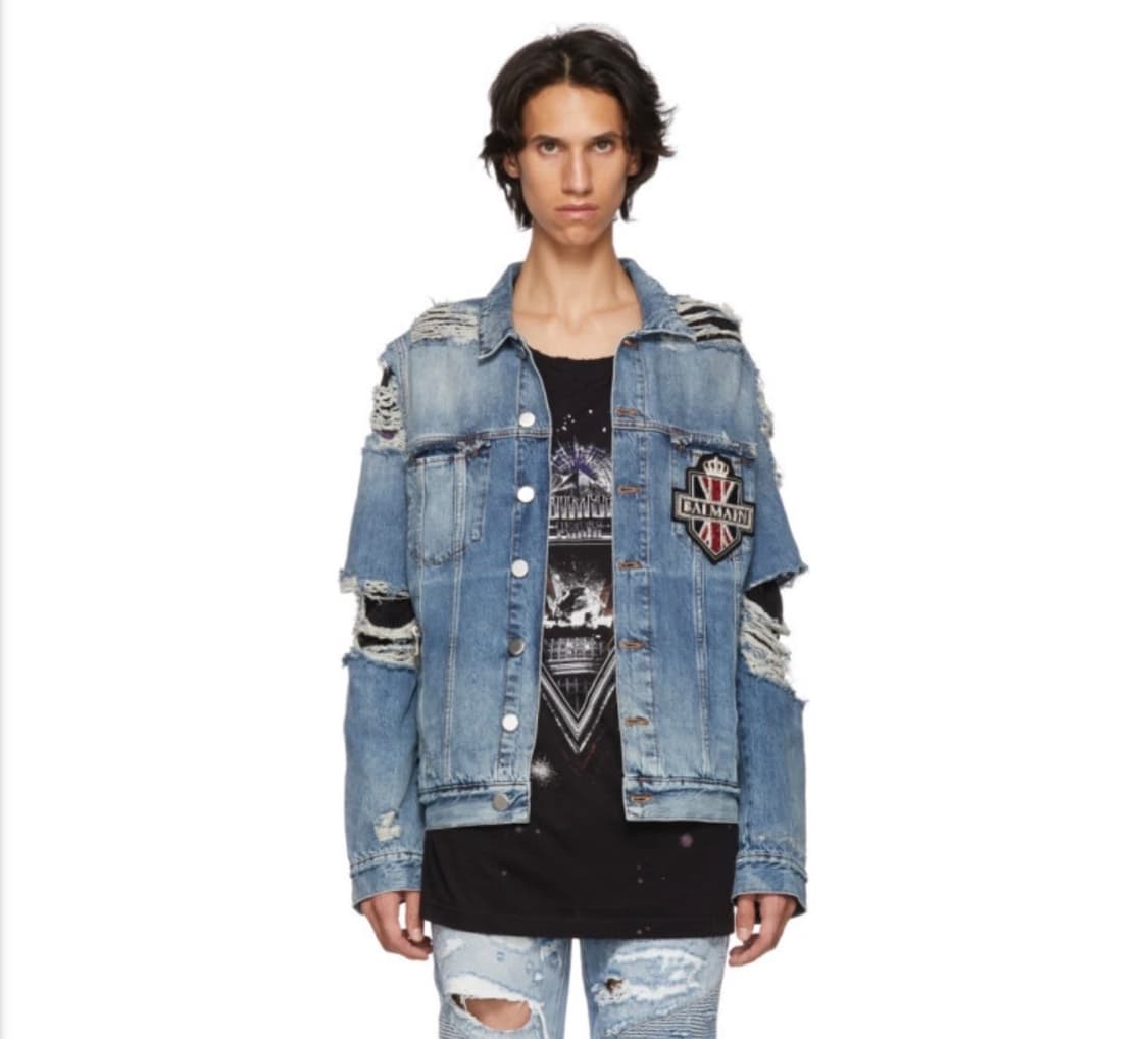 발망 좀비 디스트로이드 데님 자켓 L 상품이미지2