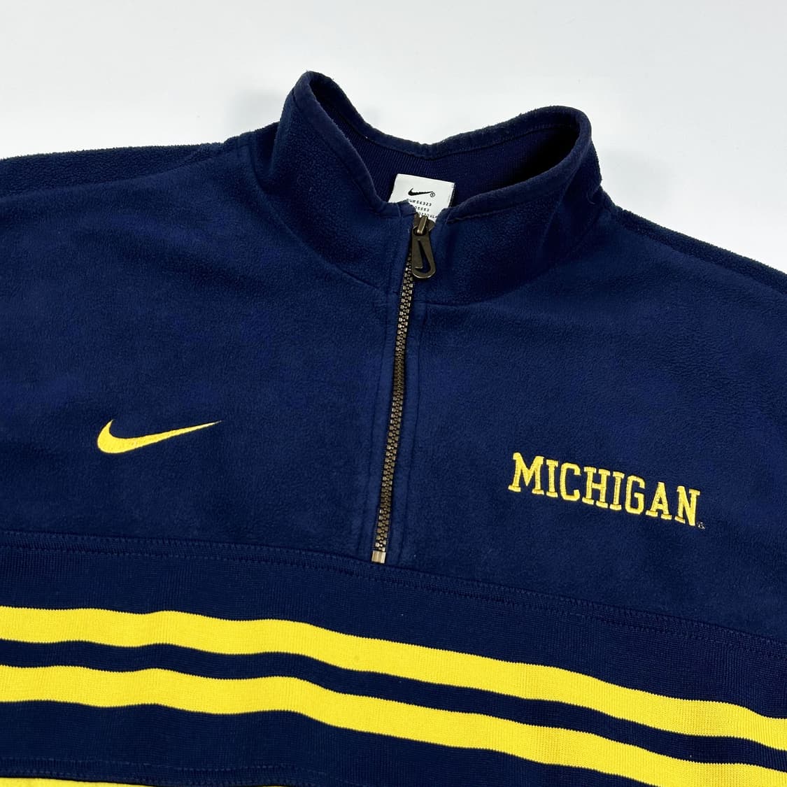 나이키 미시건 레트로 하프 네이비 반집업 후리스 (실측 L) 상품이미지4