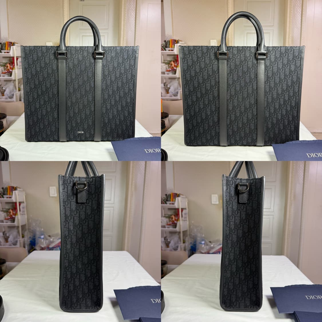 [풀구성] 디올 이스트 웨스트 오블리크 자카드 그레인드 카프스킨 토트백 상품이미지2