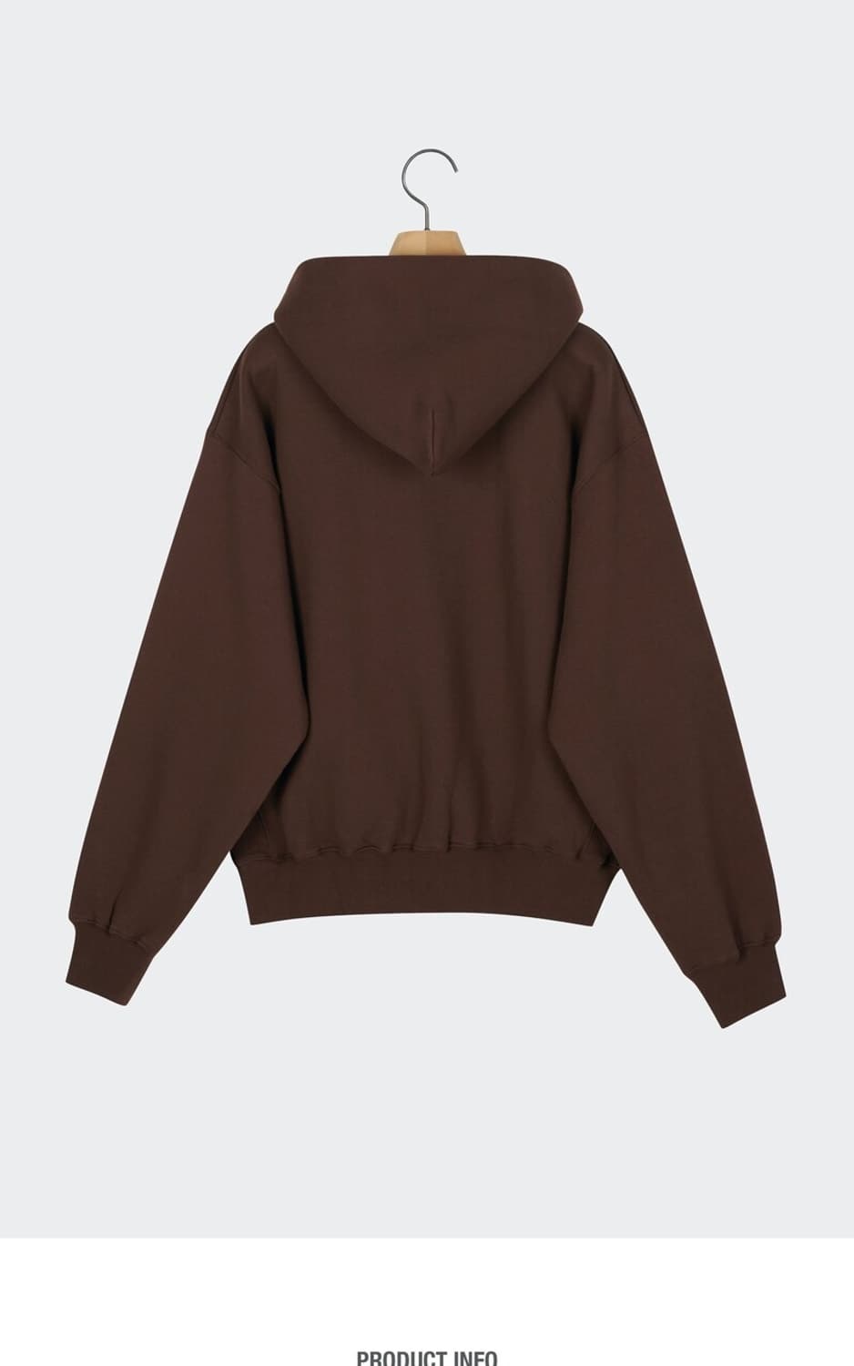노앙 론리 러블리 LONELY/LOVELY FELT 후드티 브라운 상품이미지3