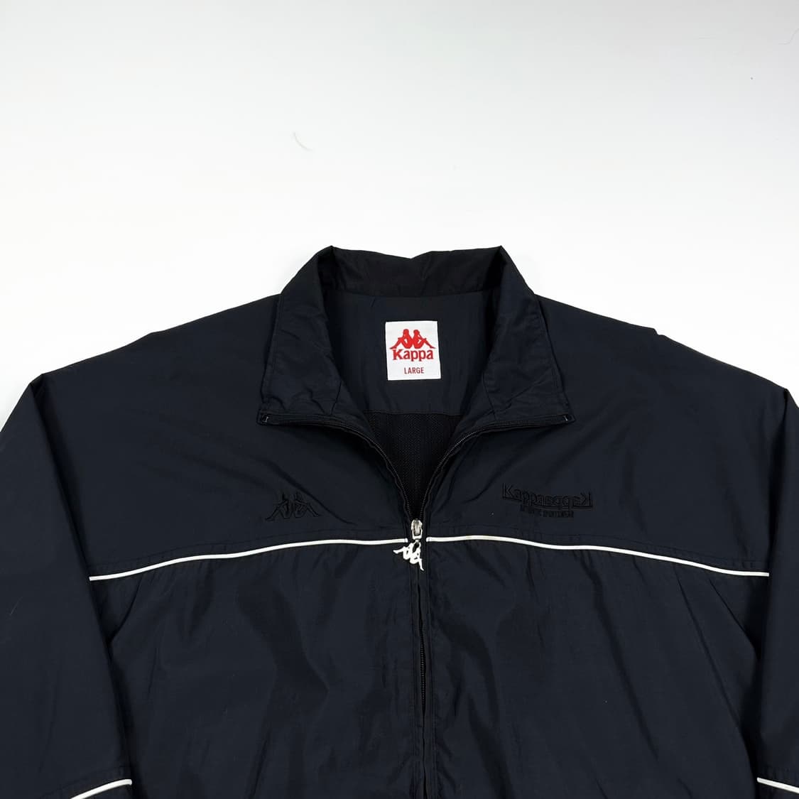 카파 블랙 나일론 자수 바람막이 자켓 (L) 상품이미지1