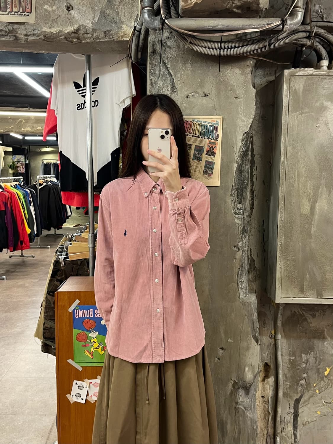 폴로 랄프로렌 골덴 셔츠 핑크 95 #csz1287 상품이미지2