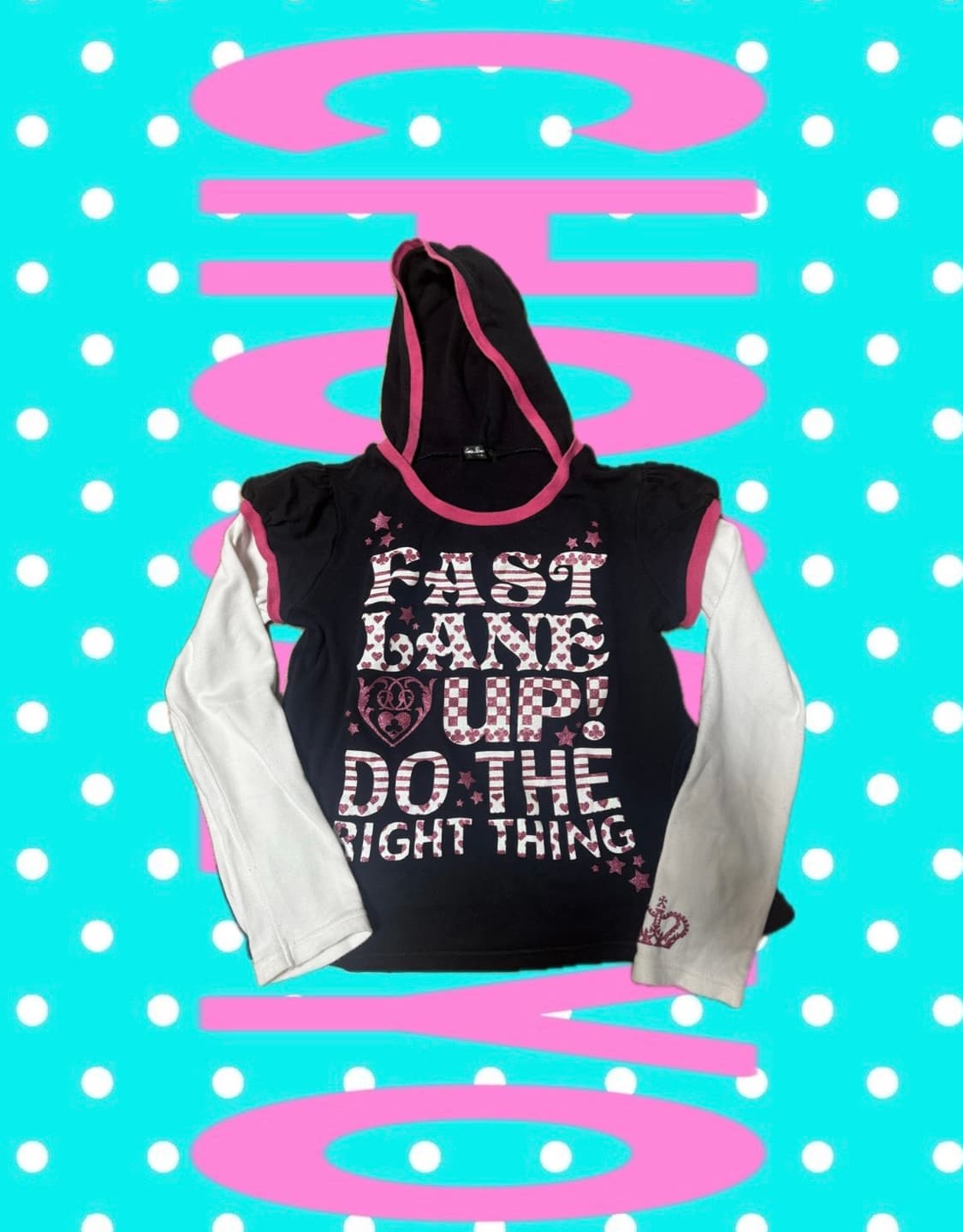 리즈리사 트랄라라깔 레이어드 후드티 상품이미지1