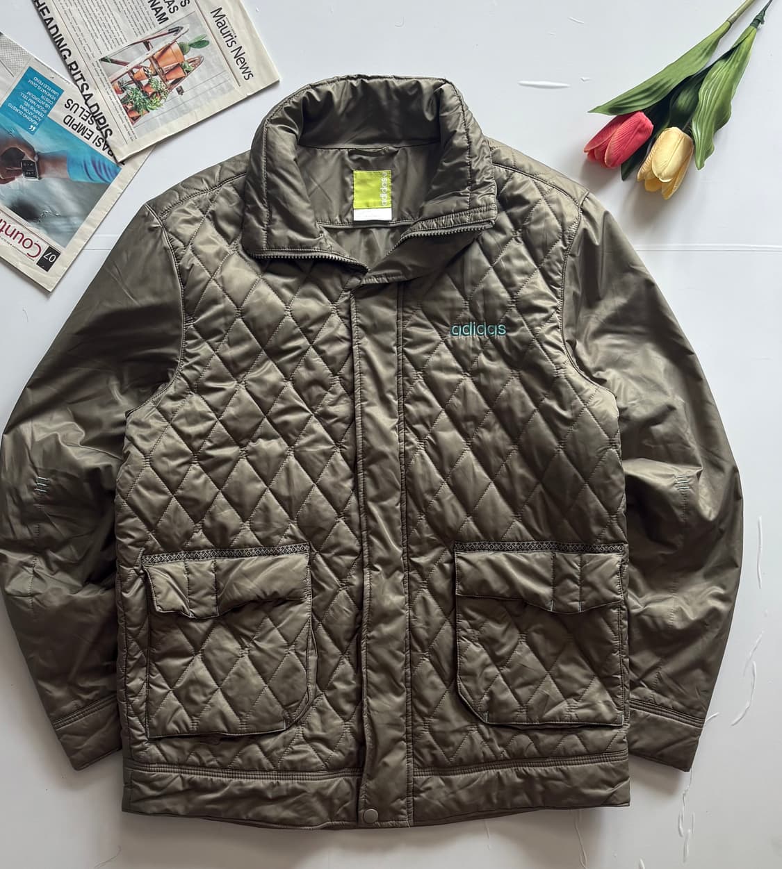 adidas 아디다스 올리브 퀄팅 점퍼 상품이미지2