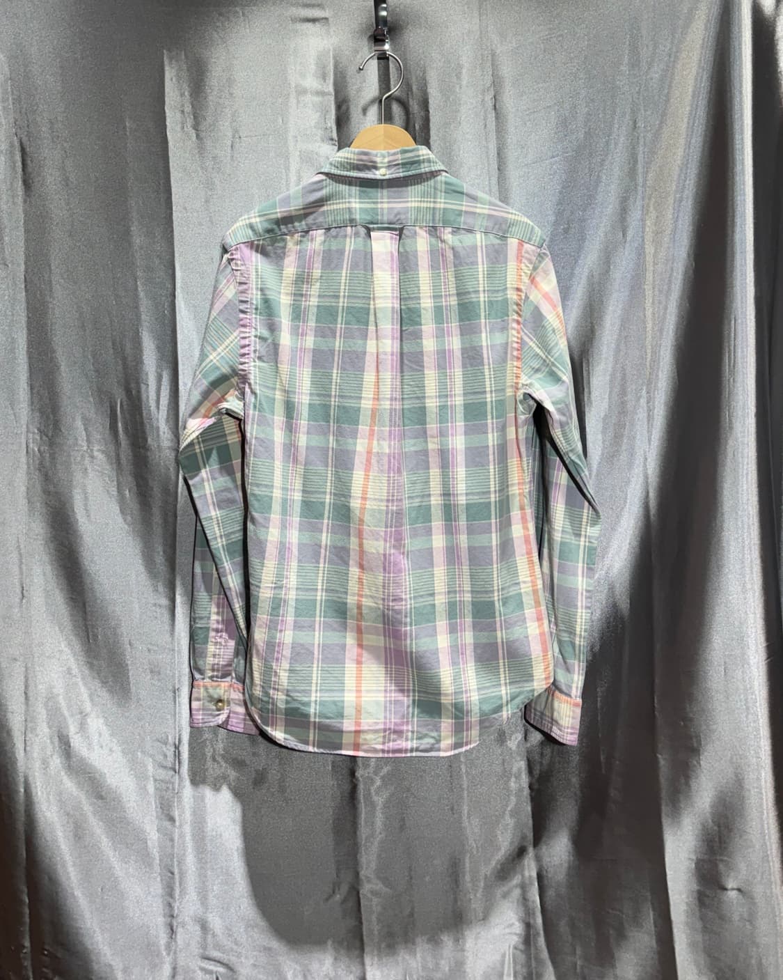 M 폴로랄프로렌 오렌지 포니 컬러믹스 체크셔츠 상품이미지3