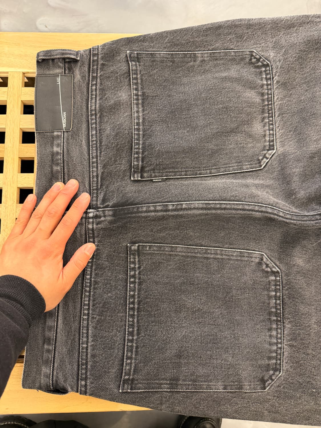 LAD MUSICIAN WIDE DENIM 라드뮤지션 흑청데님팬츠 상품이미지9