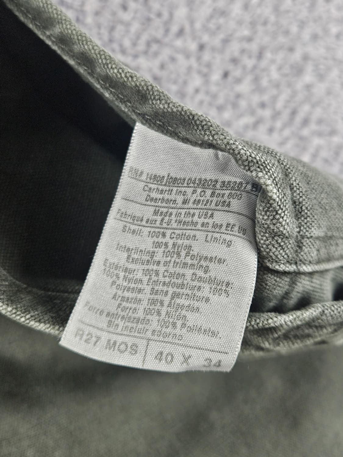 칼하트 R27 덕 캔버스 더블니 오버롤 슈트 (40X34) / 10923 상품이미지6