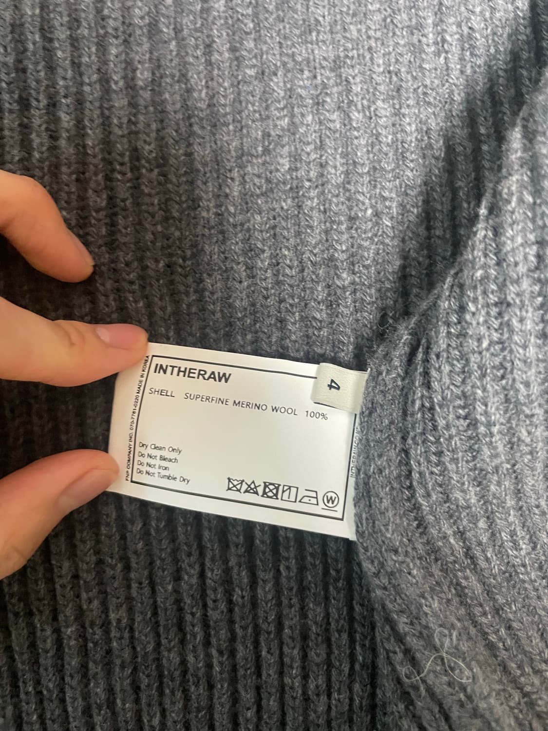 INTHEROW roy full zip up knit parka grey 상품이미지4